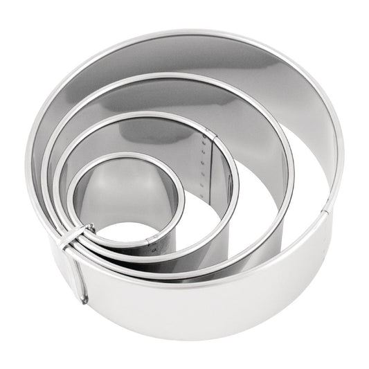 Chef Inox Stainless Steel Plain Cutter Set 4pc • PAS-FW339