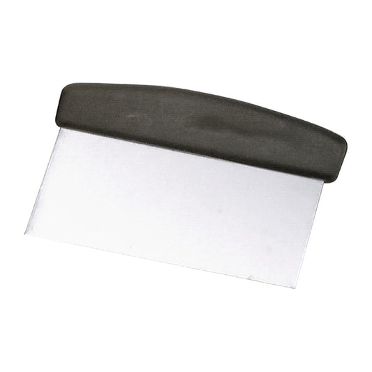 Chef Inox Stainless Steel Dough Scraper - 150x75mm (150x75mm | PE handle) • PAS-FW346