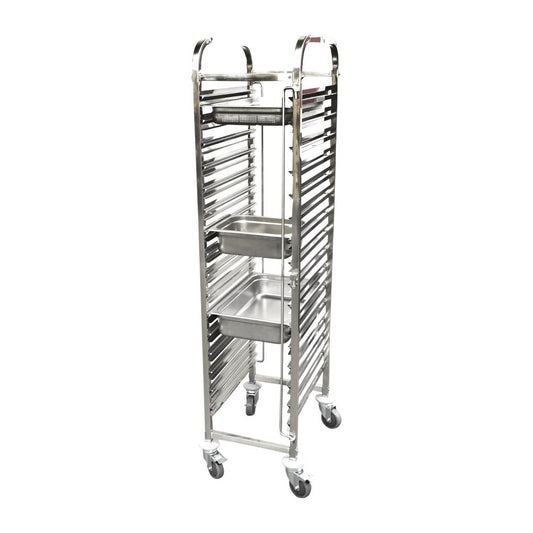 Chef Inox Stainless Steel Gastronorm Trolley - 380x550x1735mm • PAS-FW386