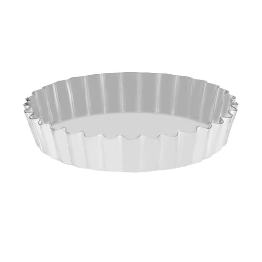 Guery Round Fixed Base Fluted Tart Mould - 85x16mm (Dimensions: 85x16mm) • PAS-FW395
