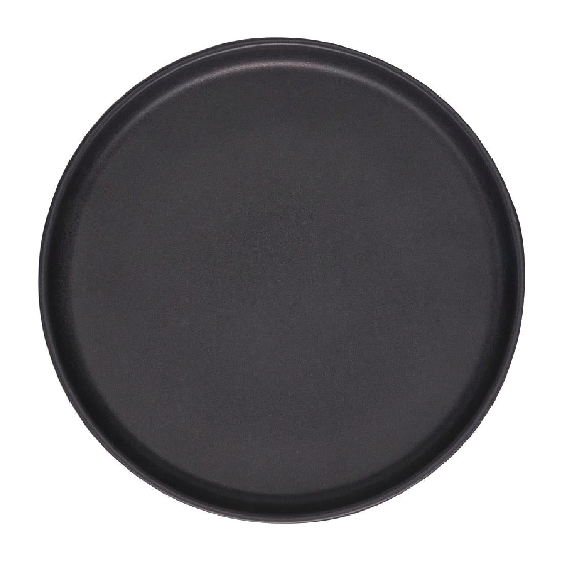 Eclipse Uno Black Round Plate 220mm (6 Pack) (Pack of 6) • PAS-FW457