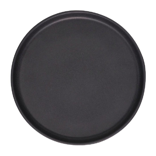Eclipse Uno Black Round Plate 220mm (6 Pack) (Pack of 6) • PAS-FW457