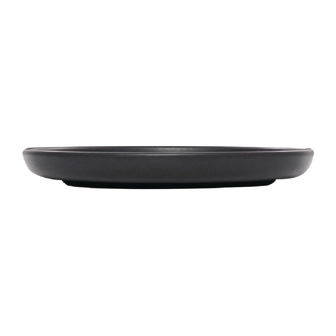 Eclipse Uno Black Round Plate 220mm (6 Pack) (Pack of 6) • PAS-FW457