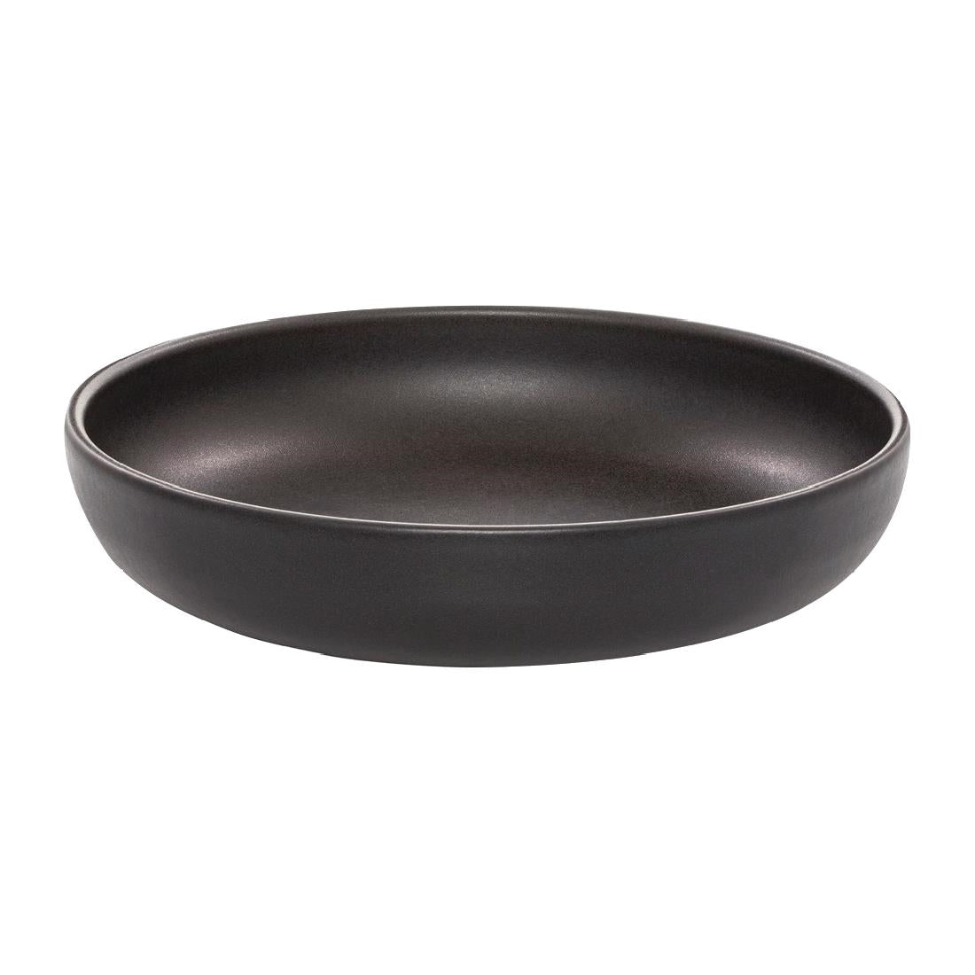 Eclipse Uno Round Bowls Black 220mm (6 Pack) (Pack of 6) • PAS-FW461