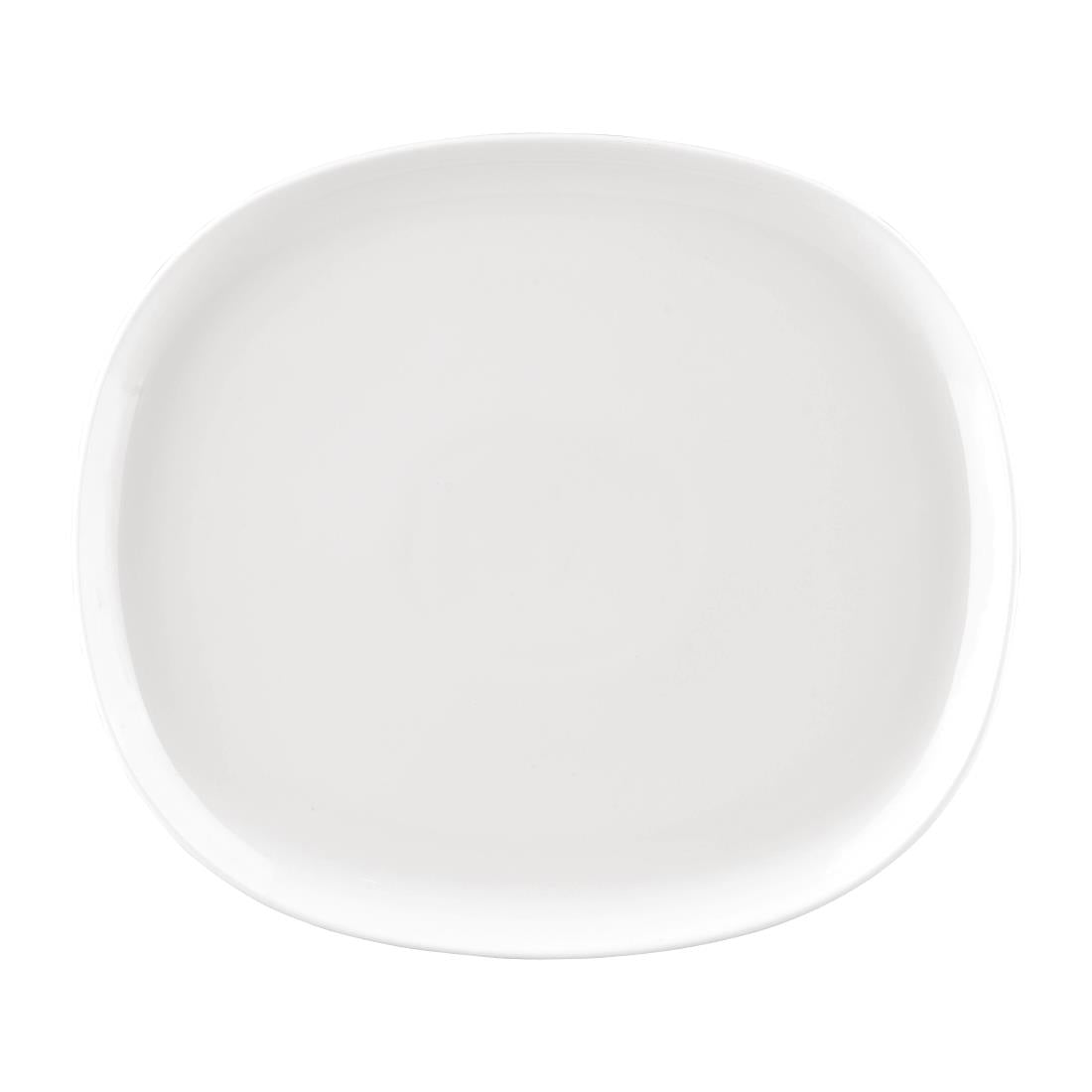 Sango Ora Oval Couple Plates White 285x250mm (6 Pack) (Pack Quantity: 6) • PAS-FW495