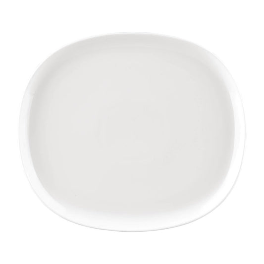 Sango Ora Oval Couple Plates White 285x250mm (6 Pack) (Pack Quantity: 6) • PAS-FW495