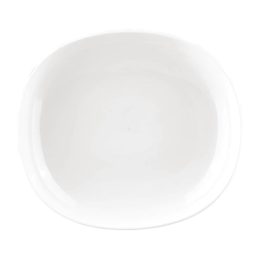 Sango Ora Oval Flat Bowls White 260x230mm (6 Pack) (Pack Quantity: 6) • PAS-FW499