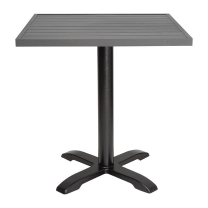 Bolero Aluminium Square Table Top Dark Grey 700mm (Dimensions: 700(W)x700(L)mm) • PAS-FW597