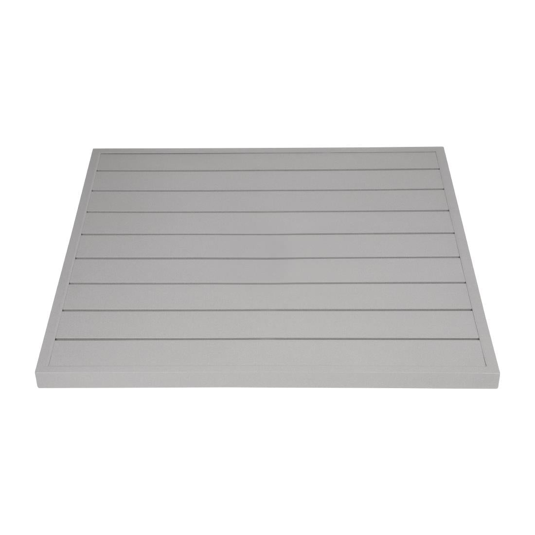 Bolero Aluminium Square Table Top Light Grey 700mm (Dimensions: 700(W)x700(L)mm) • PAS-FW598