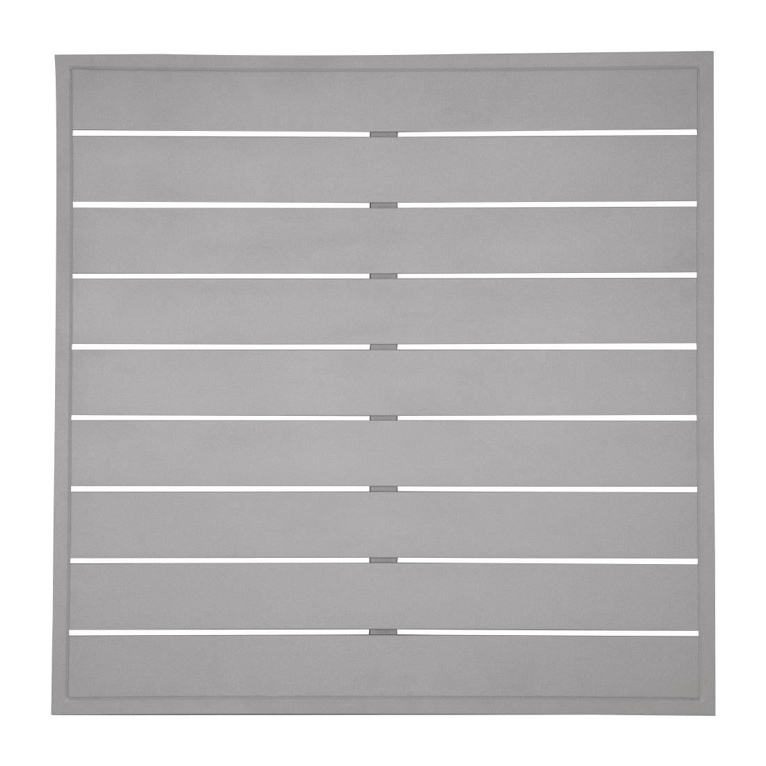 Bolero Aluminium Square Table Top Light Grey 700mm (Dimensions: 700(W)x700(L)mm) • PAS-FW598