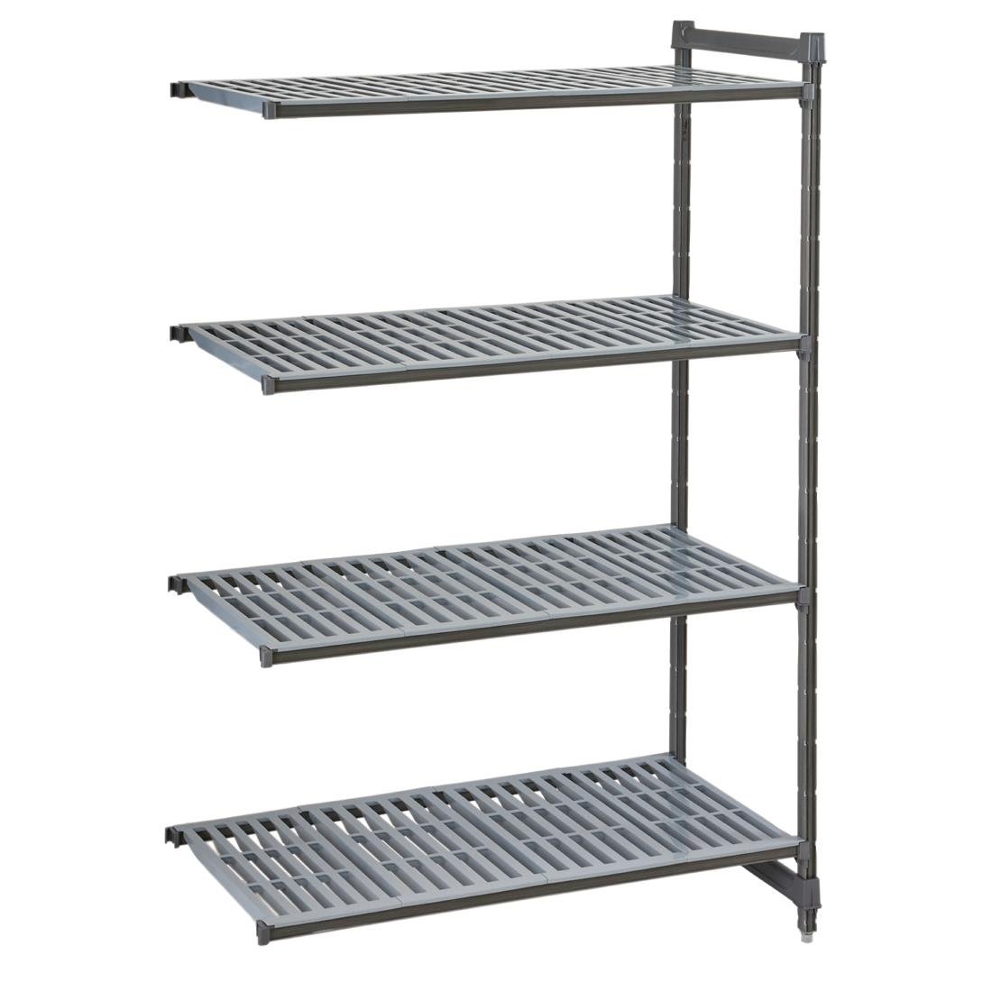 Cambro Camshelving Basics Plus Add-On Unit 4 Tier With Vented Shelves 1830Hx765Wx460Dmm • PAS-FW611