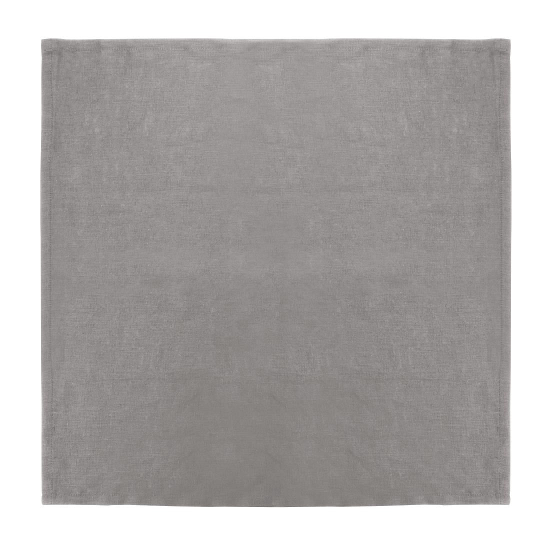 Olympia Linen Table Napkin Grey 400x400mm (12 Pack) • PAS-FW698