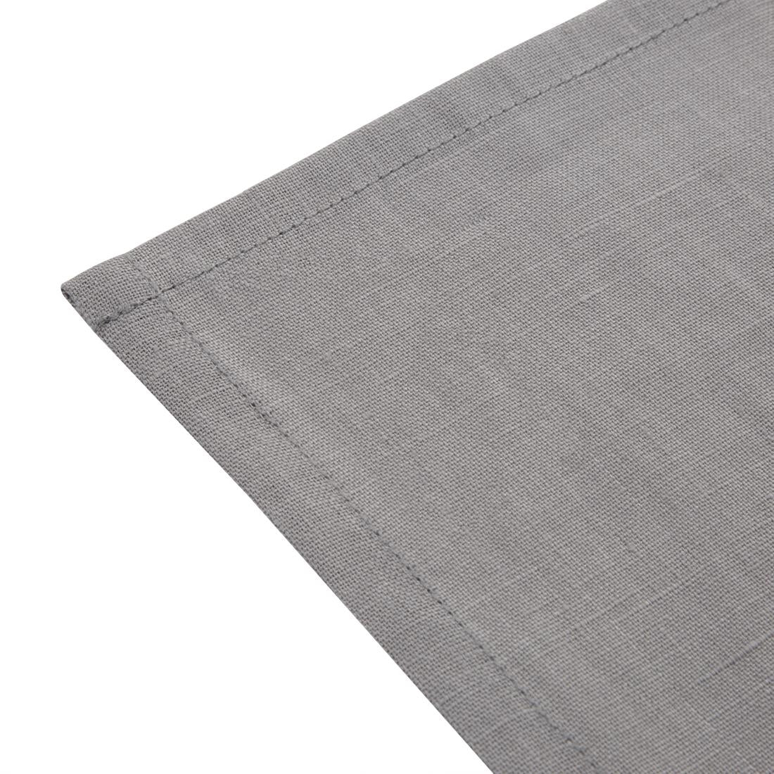 Olympia Linen Table Napkin Grey 400x400mm (12 Pack) • PAS-FW698