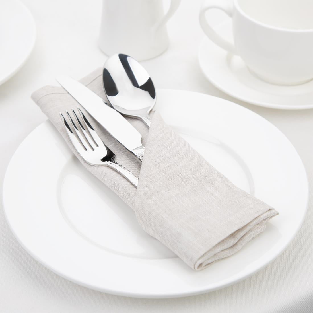 Olympia Linen Table Napkin Sand 400x400mm (12 Pack) • PAS-FW699