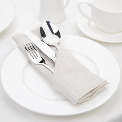 Olympia Linen Table Napkin Sand 400x400mm (12 Pack) • PAS-FW699