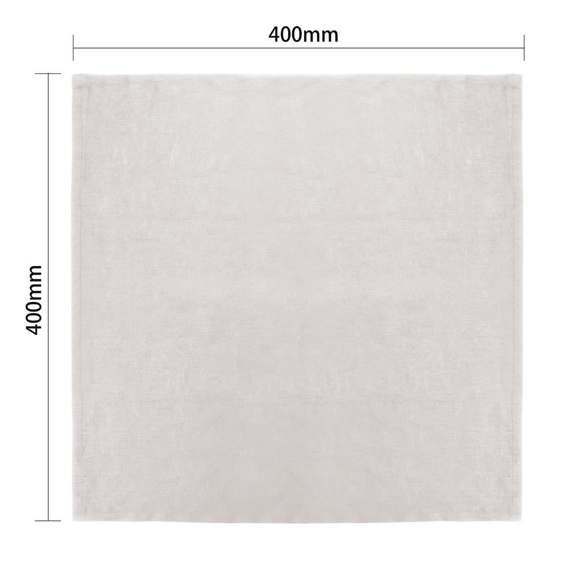 Olympia Linen Table Napkin Sand 400x400mm (12 Pack) • PAS-FW699