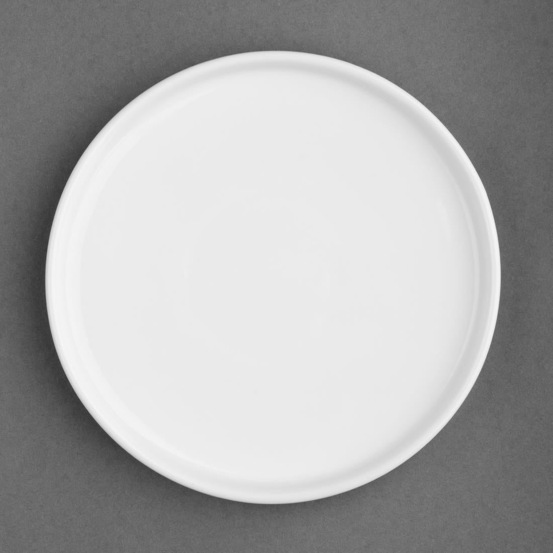Olympia Whiteware Flat Round Plates 210mm (6 Pack) (Pack of 6) • PAS-FW813