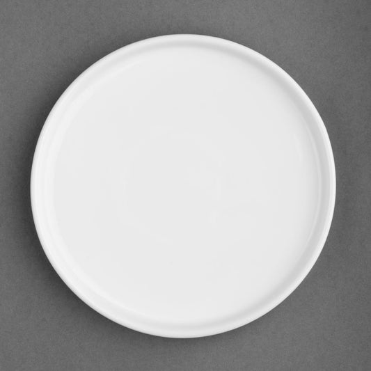 Olympia Whiteware Flat Round Plates 210mm (6 Pack) (Pack of 6) • PAS-FW813