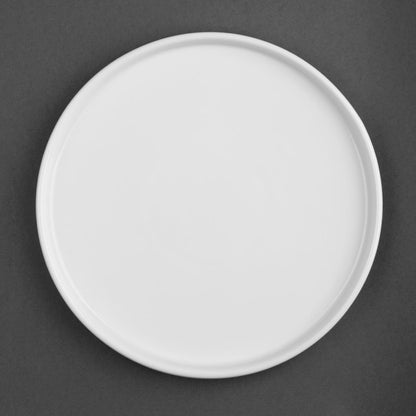 Olympia Whiteware Flat Round Plate - 270mm 10 2/3"(4 Pack) • PAS-FW814