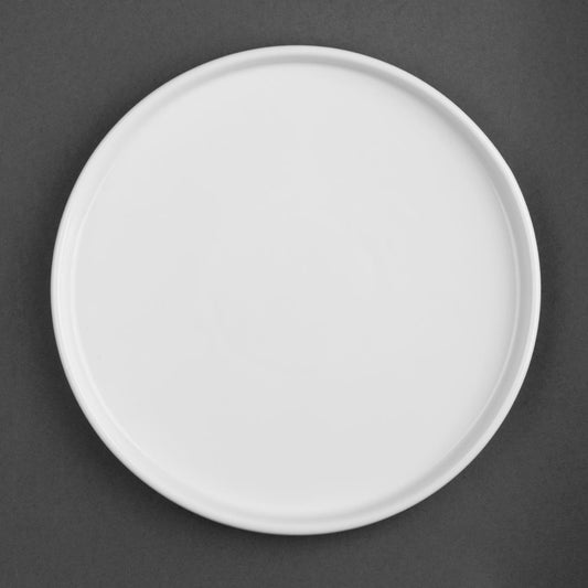 Olympia Whiteware Flat Round Plate - 270mm 10 2/3"(4 Pack) • PAS-FW814