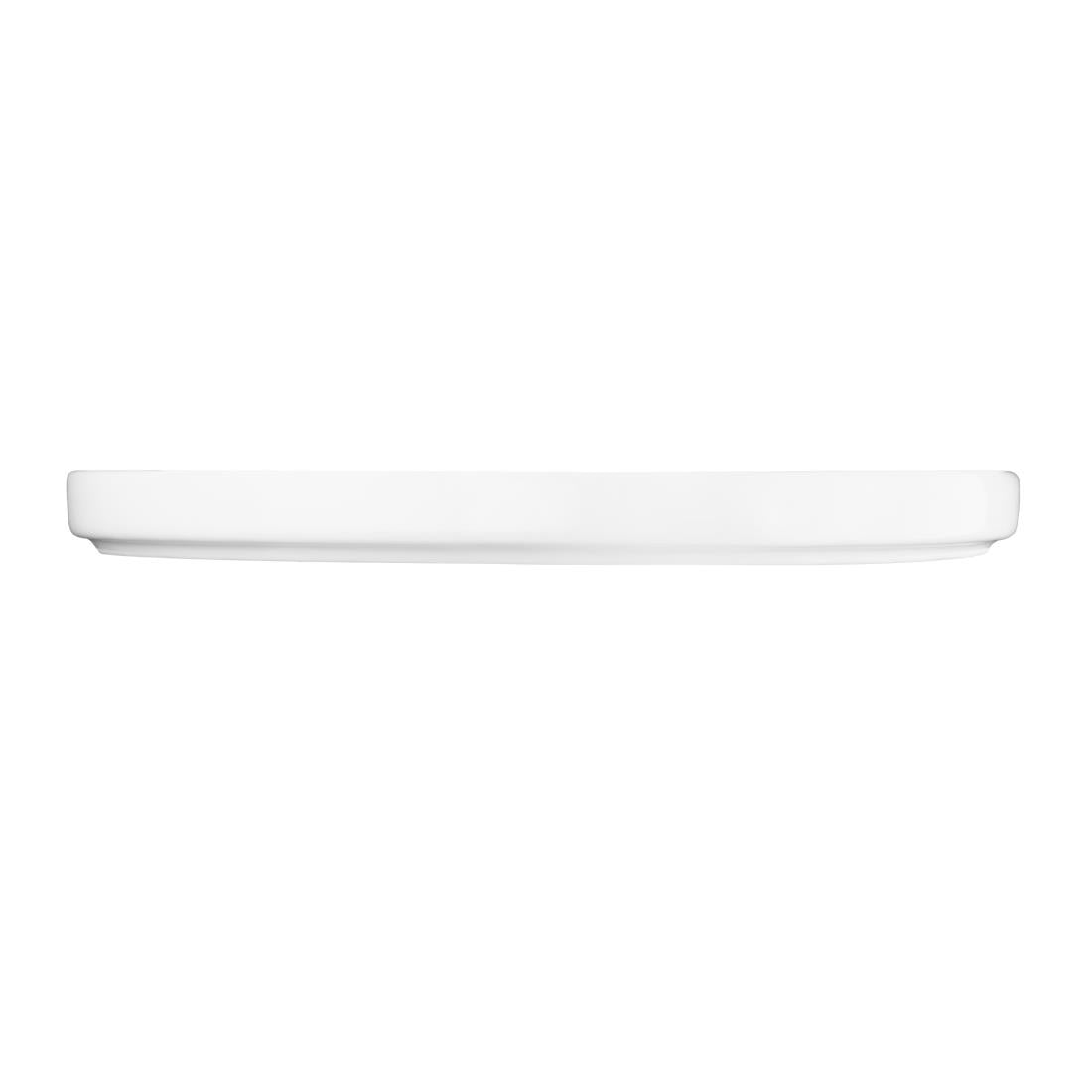 Olympia Whiteware Flat Round Plate - 270mm 10 2/3"(4 Pack) • PAS-FW814