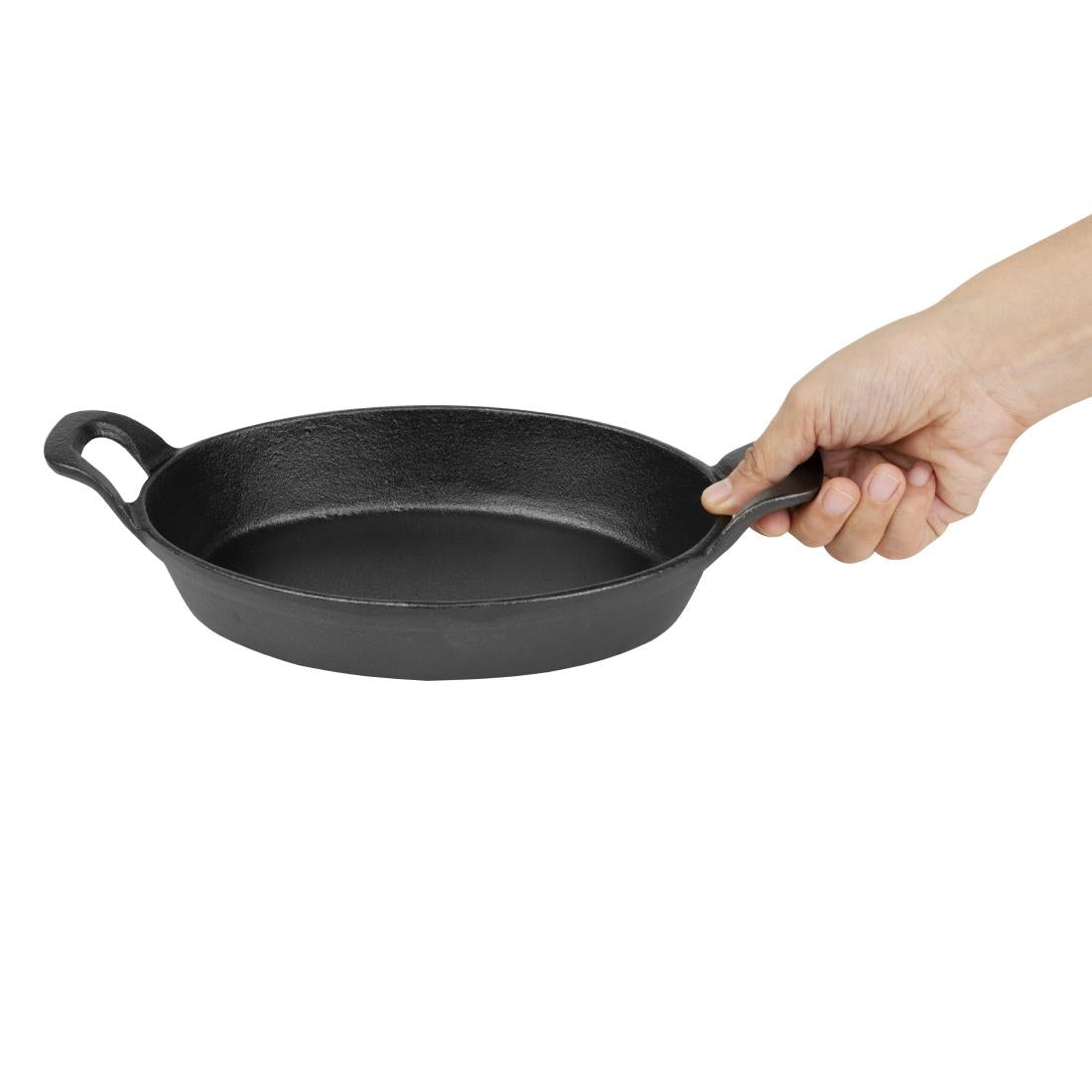Olympia Cast Iron Oval Eared Dish 220x150mm (220(L)x150(W)x30(H)mm) • PAS-FW817