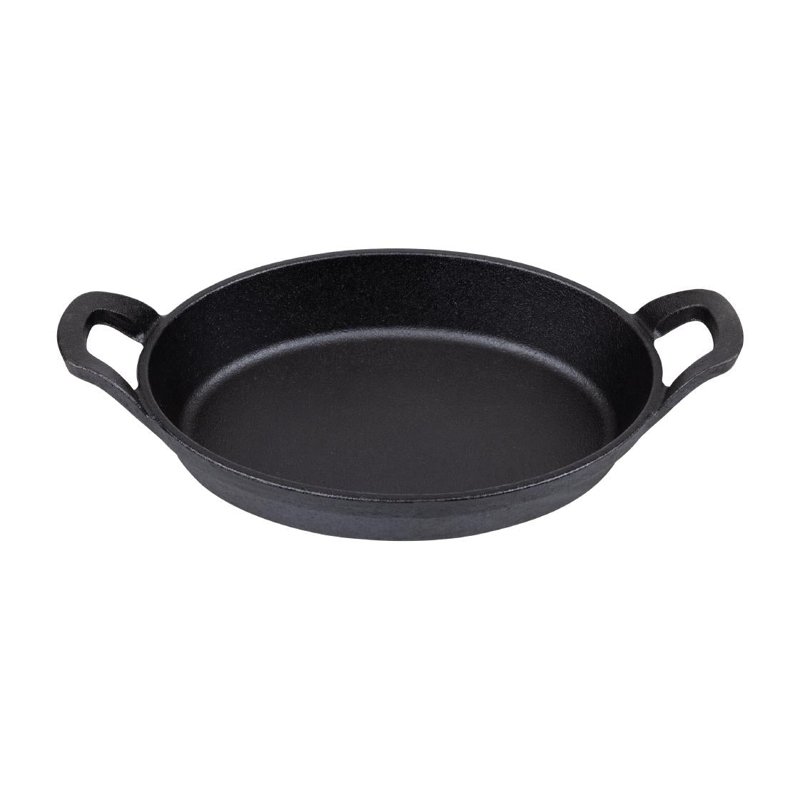 Olympia Cast Iron Oval Eared Dish 220x150mm (220(L)x150(W)x30(H)mm) • PAS-FW817
