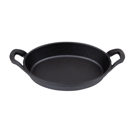 Olympia Cast Iron Oval Eared Dish 220x150mm (220(L)x150(W)x30(H)mm) • PAS-FW817