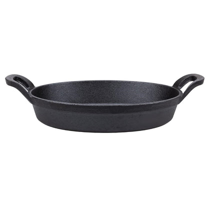Olympia Cast Iron Oval Eared Dish 220x150mm (220(L)x150(W)x30(H)mm) • PAS-FW817