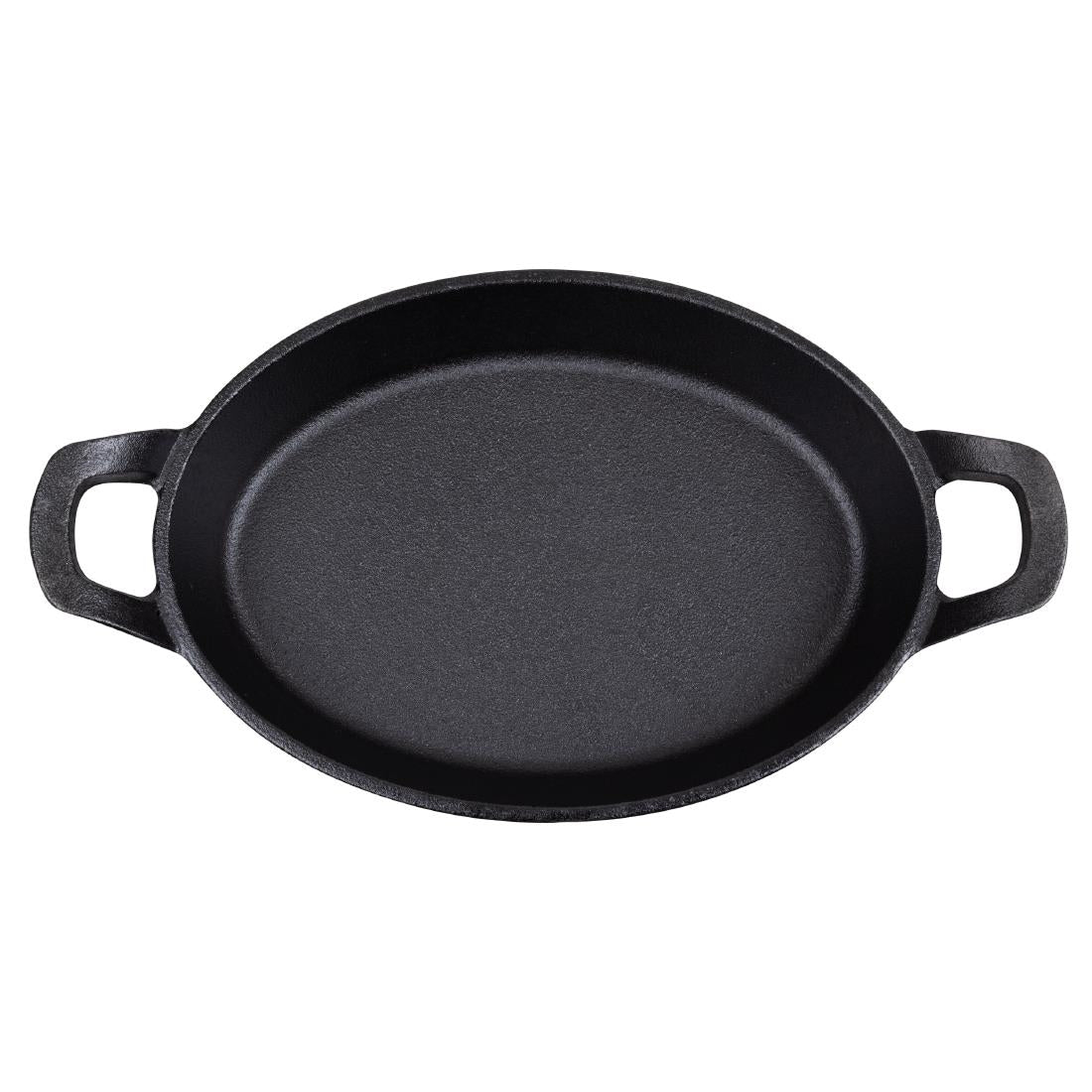 Olympia Cast Iron Oval Eared Dish 220x150mm (220(L)x150(W)x30(H)mm) • PAS-FW817