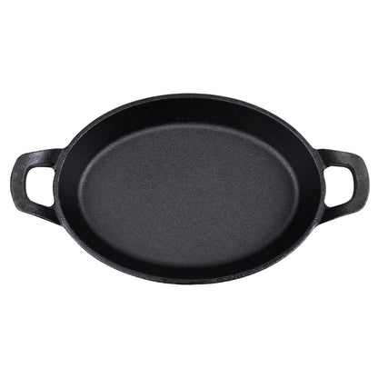 Olympia Cast Iron Oval Eared Dish 220x150mm (220(L)x150(W)x30(H)mm) • PAS-FW817