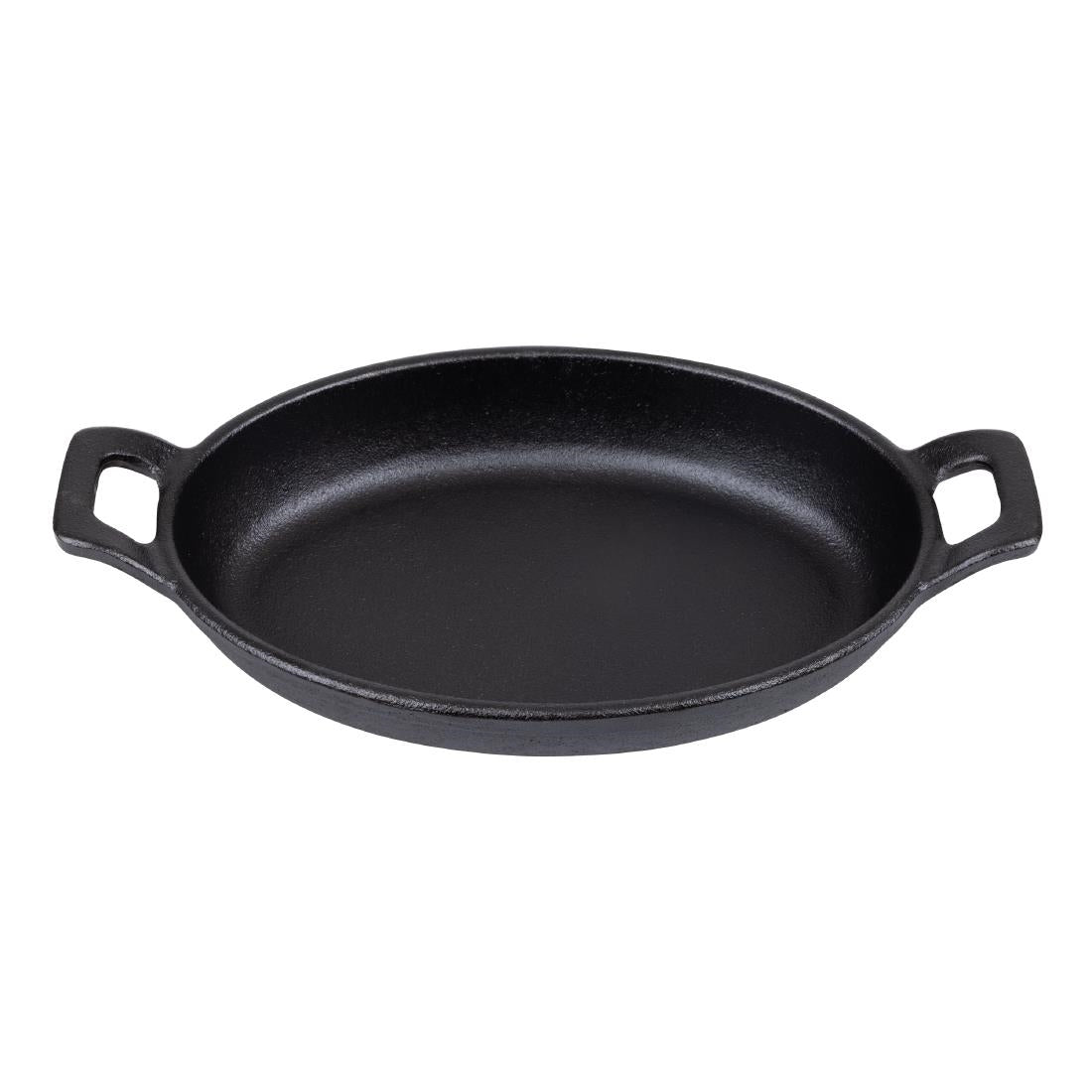 Olympia Cast Iron Oval Eared Dish 180x120mm (180(L)x120(W)x30(H)mm) • PAS-FW818