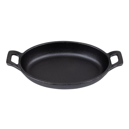 Olympia Cast Iron Oval Eared Dish 180x120mm (180(L)x120(W)x30(H)mm) • PAS-FW818