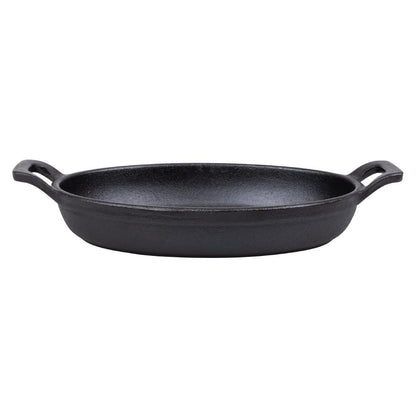 Olympia Cast Iron Oval Eared Dish 180x120mm (180(L)x120(W)x30(H)mm) • PAS-FW818