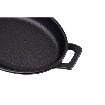 Olympia Cast Iron Oval Eared Dish 180x120mm (180(L)x120(W)x30(H)mm) • PAS-FW818