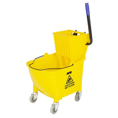 Jantex 30ltr Mop Bucket with Foot Pedal release - Yellow • PAS-FW866