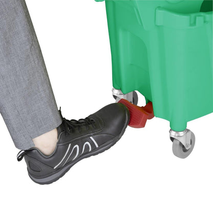 Jantex 30ltr Mop Bucket with Foot Pedal release - Green • PAS-FW867