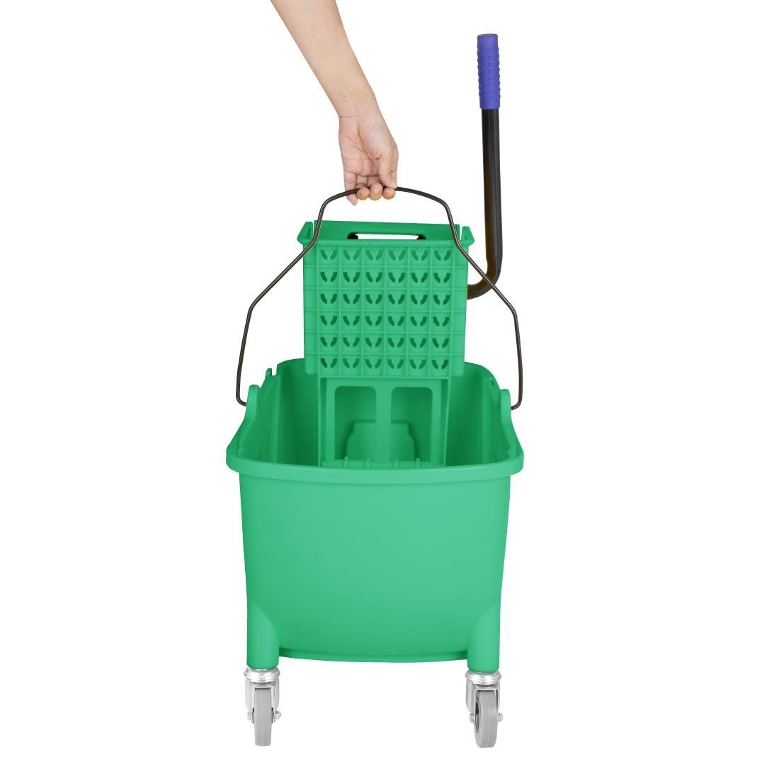 Jantex 30ltr Mop Bucket with Foot Pedal release - Green • PAS-FW867