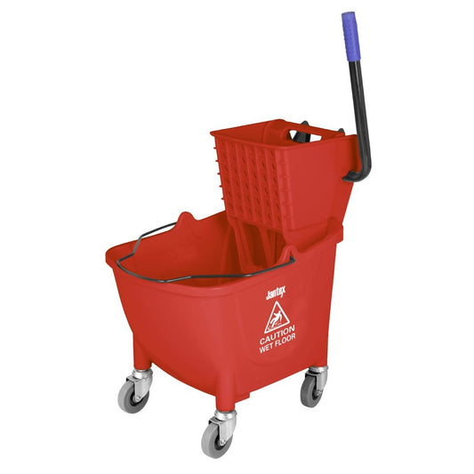 Jantex Mop Bucket with Foot Pedal release Red 25Ltr • PAS-FW868
