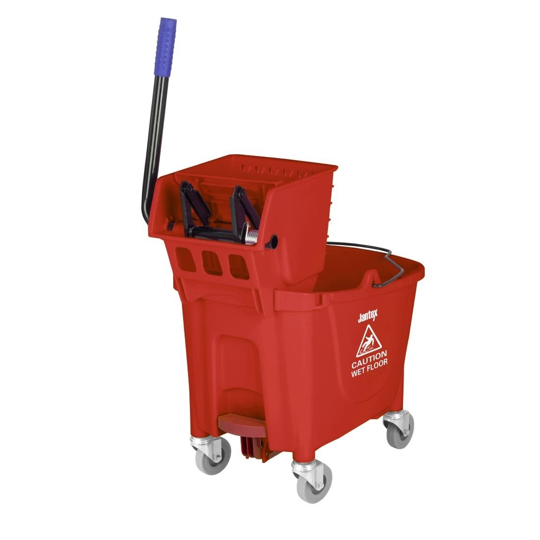 Jantex 30ltr Mop Bucket with Foot Pedal release - Red • PAS-FW868