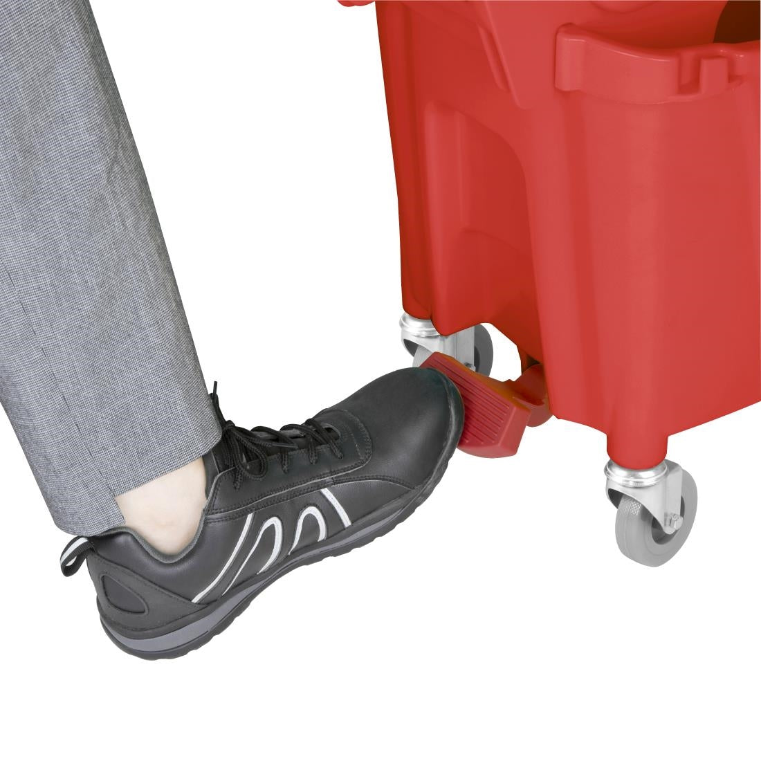 Jantex Mop Bucket with Foot Pedal release Red 25Ltr • PAS-FW868