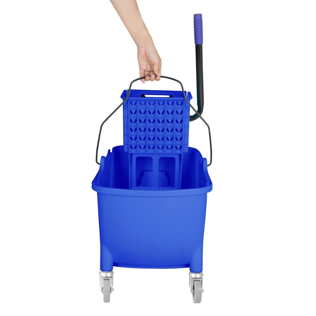 Jantex Mop Bucket with Foot Pedal release Blue 25Ltr • PAS-FW869