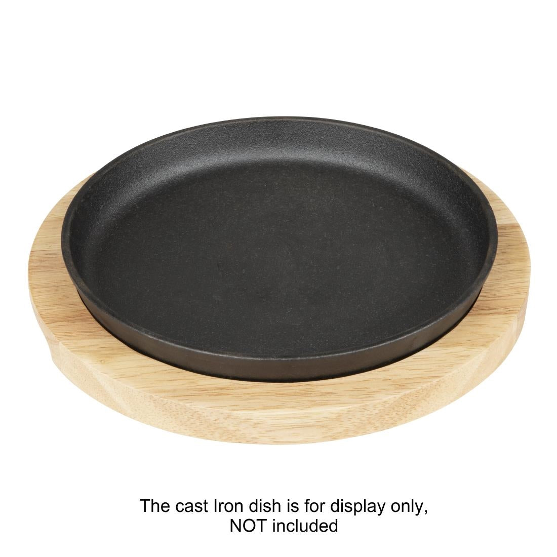 Olympia Hevea Board for Cast Iron Round Dish 254mm (GJ556) (For Olympia dish 254mm - GJ556 | 254(Ø)x19(H)mm) • PAS-FW976