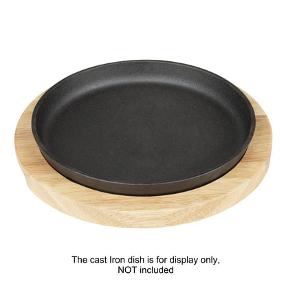Olympia Hevea Board for Cast Iron Round Dish 254mm (GJ556) (For Olympia dish 254mm - GJ556 | 254(Ø)x19(H)mm) • PAS-FW976