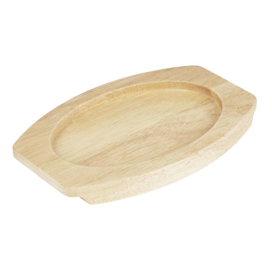 Olympia Hevea Board for Cast Iron Oval Eared Dish 230x135mm (FW818) (For Olympia dish 230x135mm - FW818 | 230(L)x135(W)x19(H)mm) • PAS-FW978