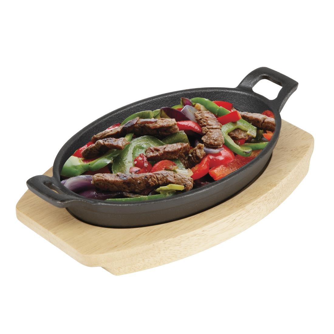 Olympia Hevea Board for Cast Iron Oval Eared Dish 230x135mm (FW818) (For Olympia dish 230x135mm - FW818 | 230(L)x135(W)x19(H)mm) • PAS-FW978
