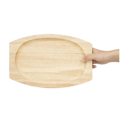 Olympia Hevea Board for Cast Iron Oval Sizzler 335x205mm (GJ557) (For Olympia sizzler 335x205mm - GJ557 | 335(L)x 205(W)x 19(H)mm) • PAS-FW979