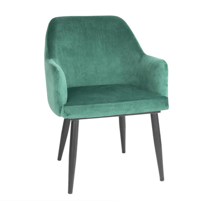 Bolero Lia Velvet Chairs Dark Green (2 Pack) • PAS-FX070