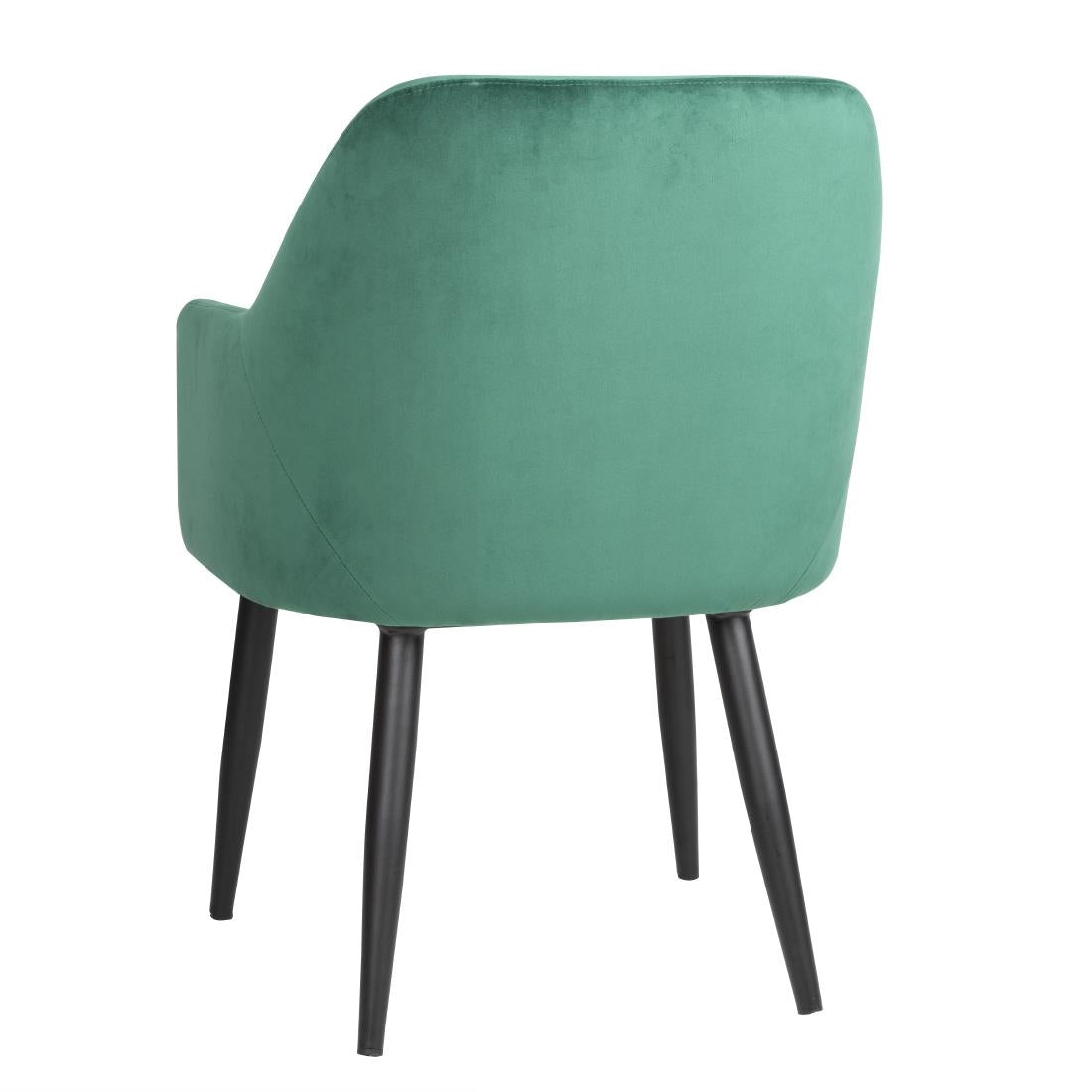 Bolero Lia Velvet Chairs Dark Green (2 Pack) (Pack of 2) • PAS-FX070