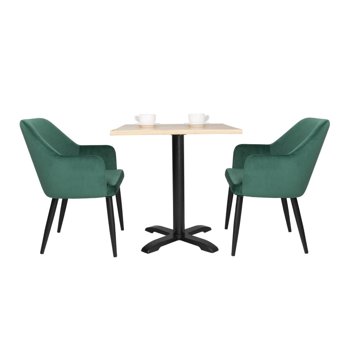 Bolero Lia Velvet Chairs Dark Green (2 Pack) • PAS-FX070